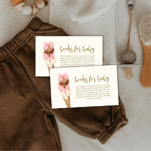 The Scoop Bow Ice Cream Books For Baby Shower Enclosure Card