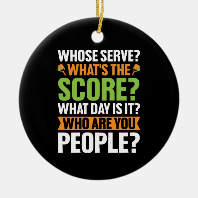  The Score Pickleball Lover Ceramic Tree Decoration (Front)