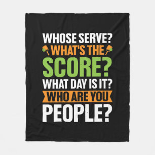 The Score Pickleball Lover Fleece Blanket