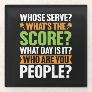  The Score Pickleball Lover Glass Coaster