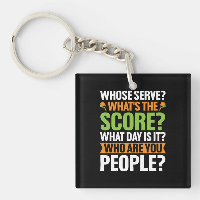  The Score Pickleball Lover Key Ring (Front)