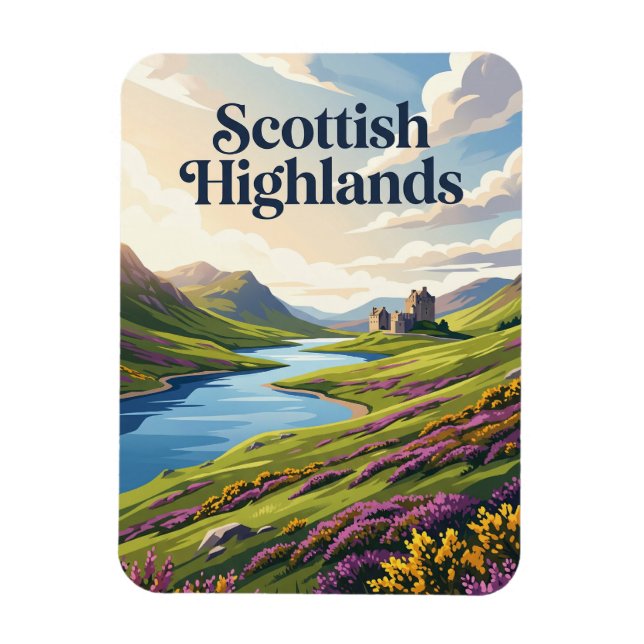 The Scottish Highlands Scotland Magnet (Vertical)
