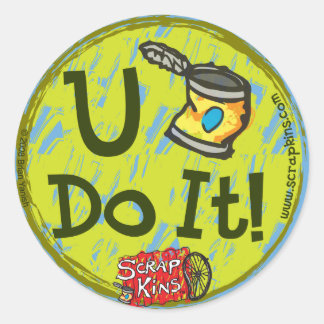The Scrap Kins "U Can Do It!" Sticker Sheet