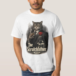 The Scratchfather   Mafia Cat Parody T-Shirt   SAK
