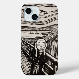 The Scream (1895) Edvard Munch Woodcut Fine Art iPhone 15 Case