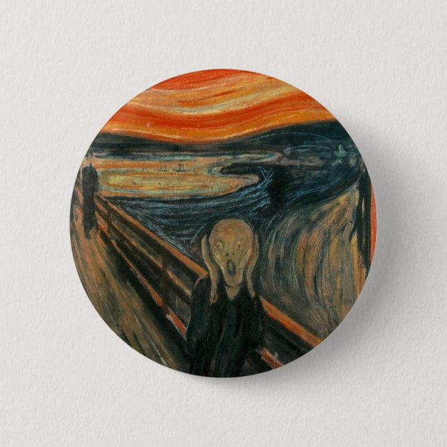 The Scream 6 Cm Round Badge (Front)