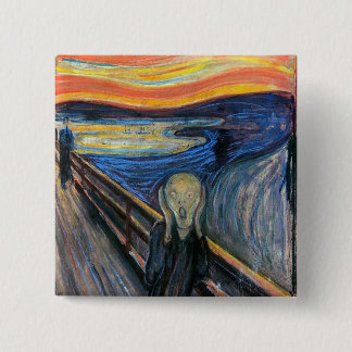 The Scream by Edvard Munch 15 Cm Square Badge