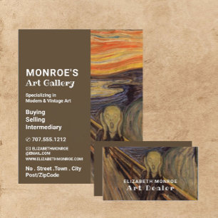 The Scream By Edvard Munch, Art Dealer Business Card