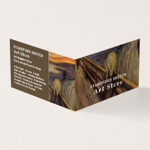 The Scream By Edvard Munch, Art Supplies Store Business Card