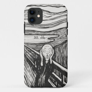 The Scream by Edvard Munch Black and White Case-Mate iPhone Case