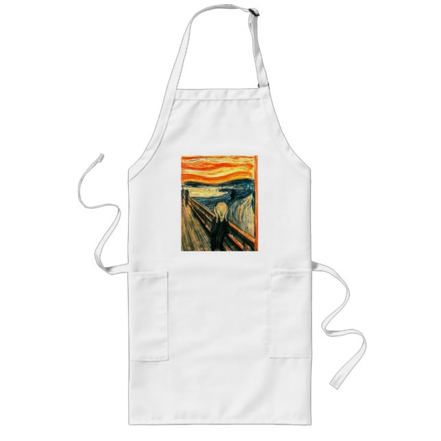 The Scream by Edvard Munch Long Apron (Front)