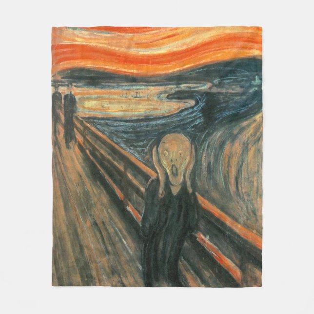 The Scream by Edvard Munch | Painting Fleece Blanket (Front)