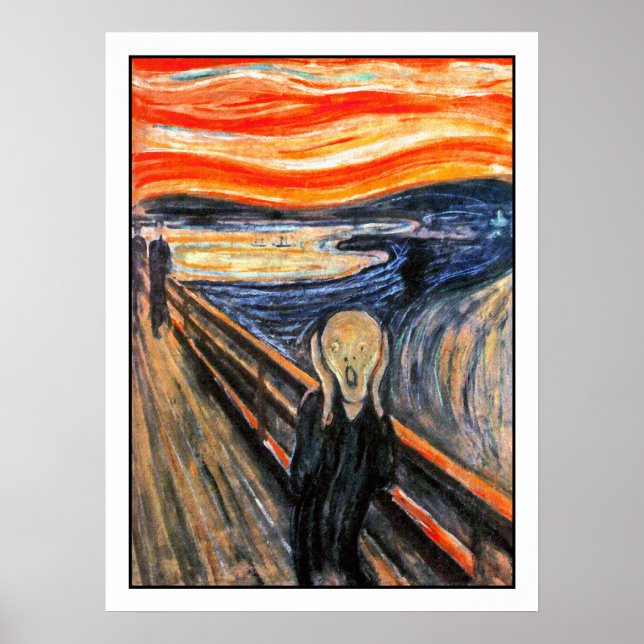 "The Scream"  by Edvard Munch Poster (Front)