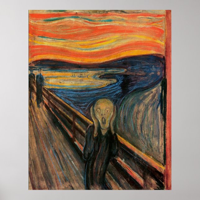 The Scream by Edvard Munch Poster (Front)
