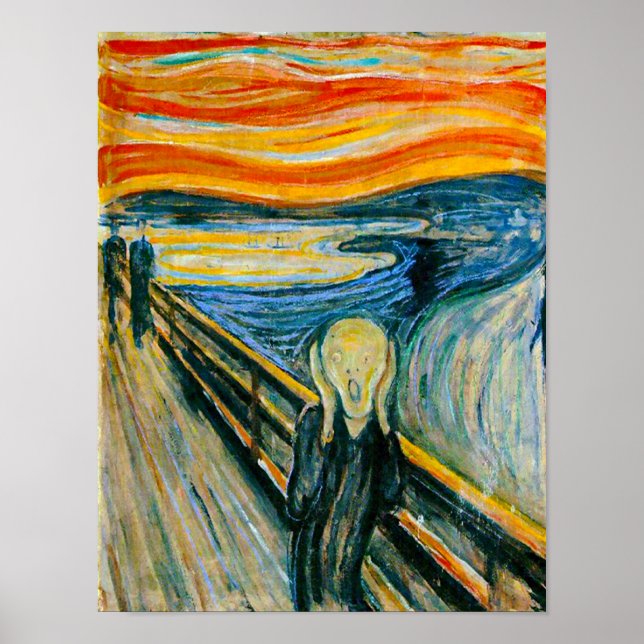The Scream by Edvard Munch Poster (Front)