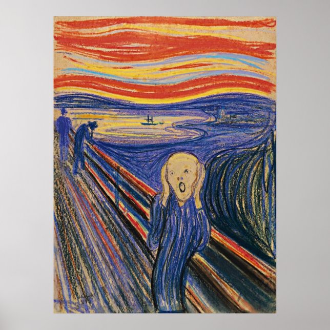 The Scream by Edvard Munch Poster (Front)