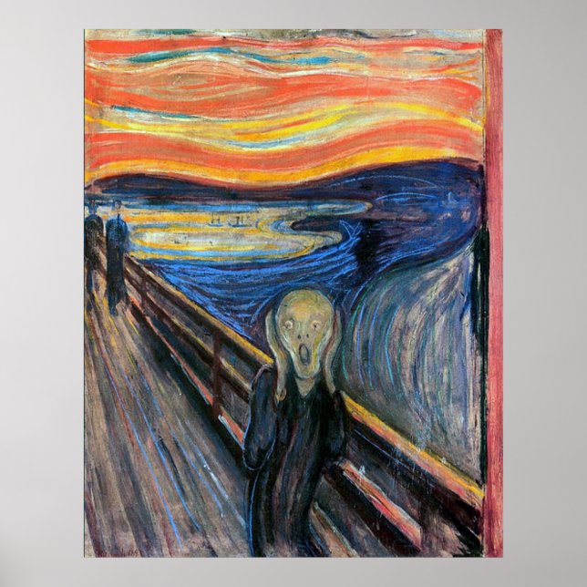 The Scream by Edvard Munch Poster (Front)