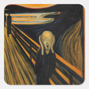 The Scream by Edvard Munch Square Sticker