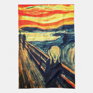 The Scream by Edvard Munch Tea Towel