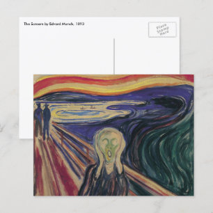 The Scream by Edvard Munch, Vintage Expressionism Postcard