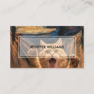 The Scream Cat Parody Art                          Business Card