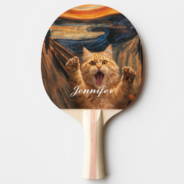The Scream Cat Parody Art                          Ping Pong Paddle (Front)