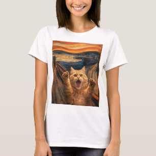 The Scream Cat Parody Art T-Shirt