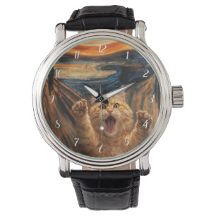 The Scream Cat Parody Art Watch
