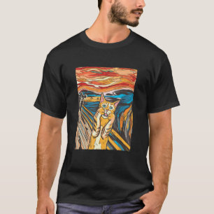 The Scream Cat Parody Funny Cat Parody Art Paintin T-Shirt