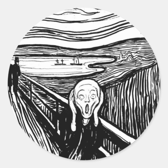 The Scream Classic Round Sticker (Front)