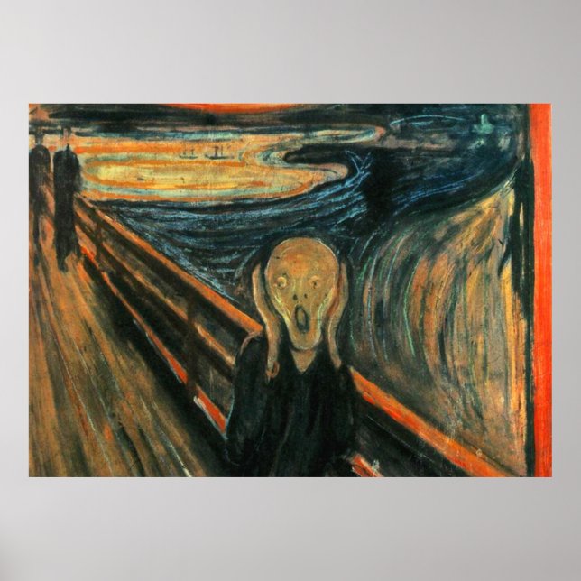 The Scream Edvard Munch Modern Expressionist Art Poster (Front)