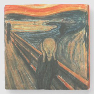 The Scream Edvard Munch Modern Expressionist Art Stone Coaster