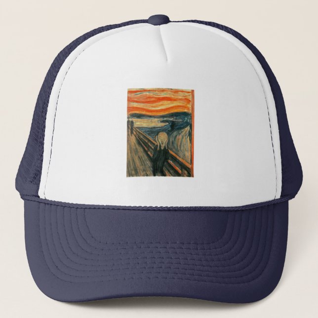 The Scream Edvard Munch Modern Expressionist Art Trucker Hat (Front)