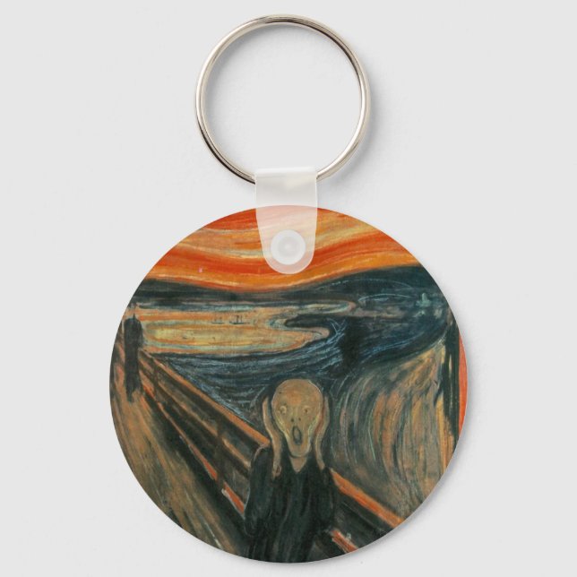 The Scream - Edvard Munch. Painting Artwork. Key Ring (Front)