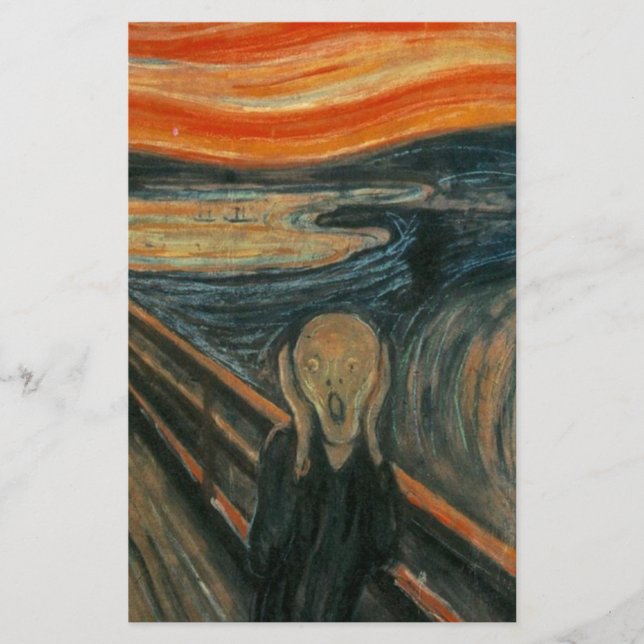 The Scream - Edvard Munch. Painting Artwork. Stationery (Front)
