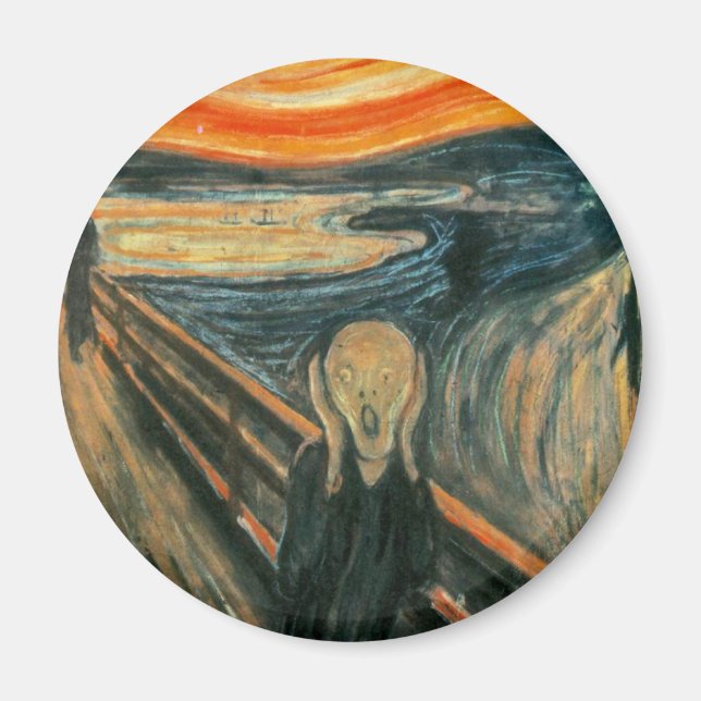 The Scream Edward Munch Screaming Magnet (Front)