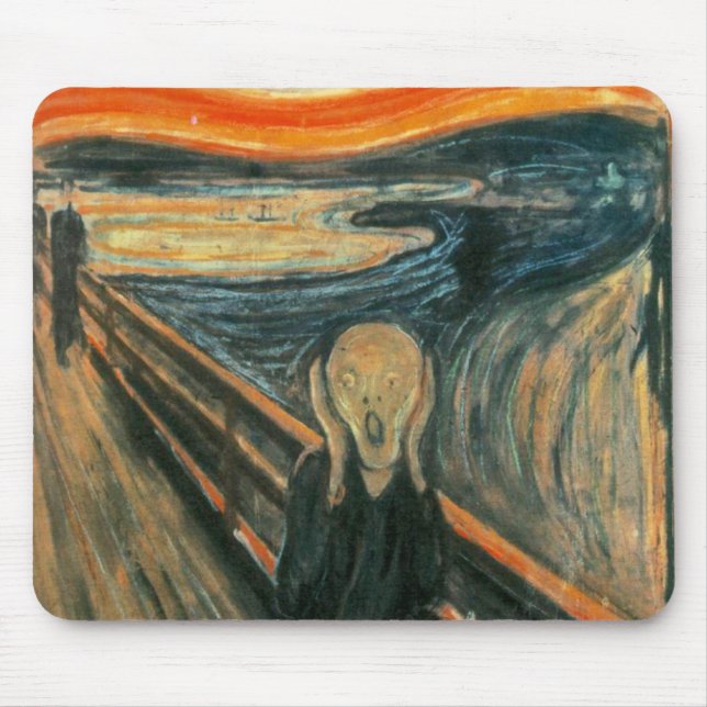 The Scream Edward Munch Screaming Mouse Pad (Front)