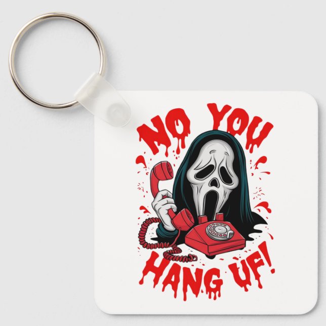 the _Scream_ franchise holding a redtelephone Key Ring (Front)