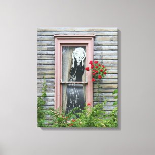 The Scream in a Window Canvas Print