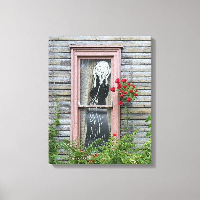 The Scream in a Window Canvas Print (Front)
