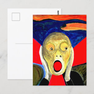 The Scream Inspired Painting Postcard