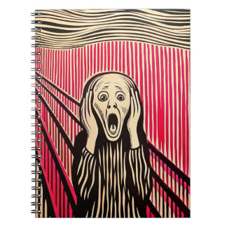 The Scream MUNCH BAUHAUS optical illusion style Notebook