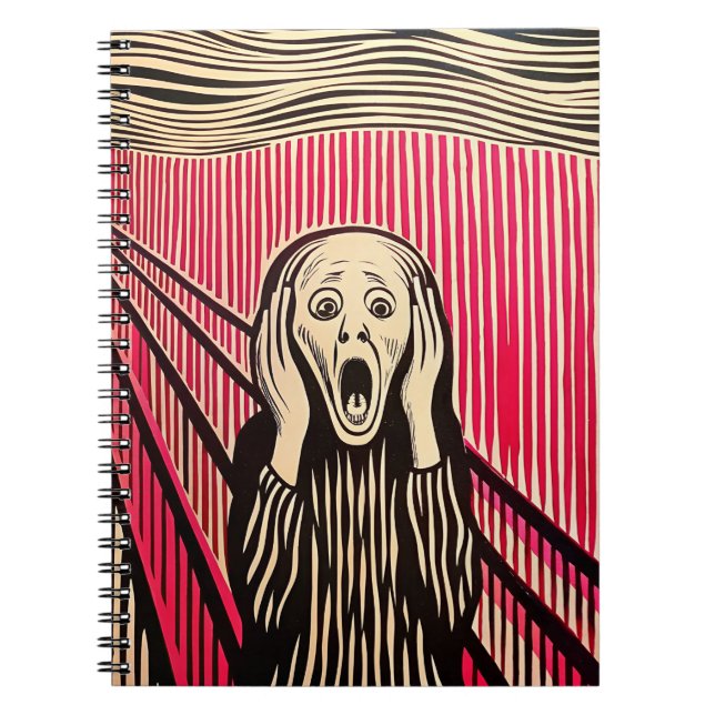 The Scream MUNCH BAUHAUS optical illusion style Notebook (Front)