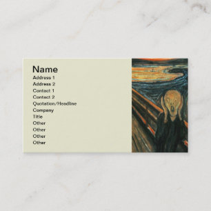 The Scream Munch Modern Art Abstract Business Card
