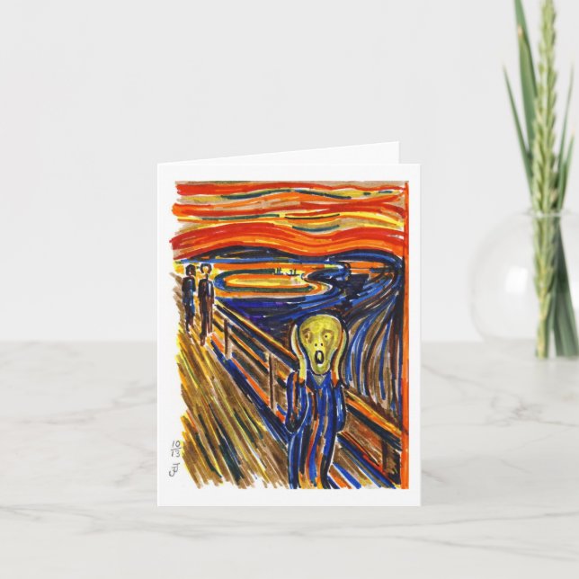 "The Scream" note card (Front)