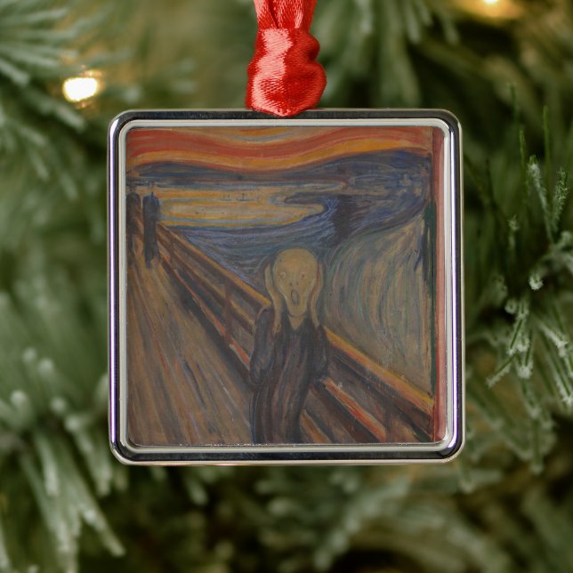 The Scream of Nature by Edvard Munch 1893 Metal Tree Decoration (Tree)