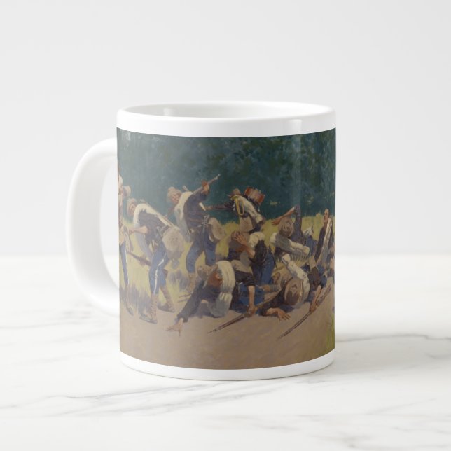 The Scream of Shrapnel at San Juan Hill Large Coffee Mug (Front Left)