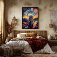 The Scream Synthwave Cyberpunk Art