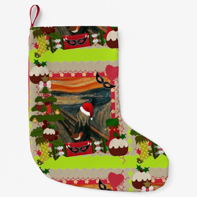 the scream ugly christmas xmas stocking (Front)