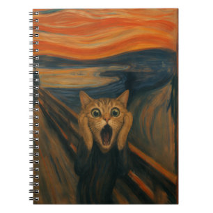 The Screaming Cat Parody Classic Art Funny Notebook